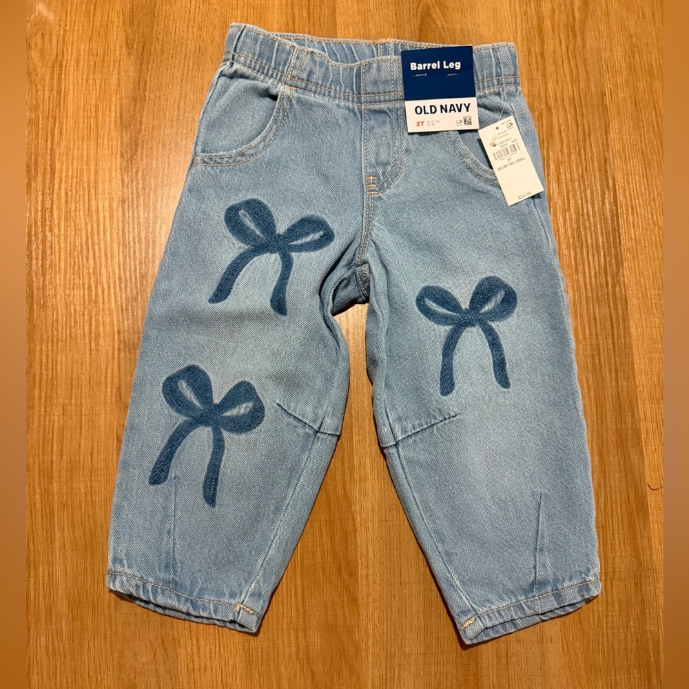 Old Navy Barrel Jeans with Bows